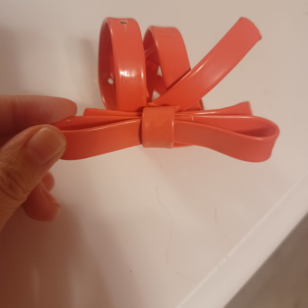 Elegant Coral Bow Hair Clip